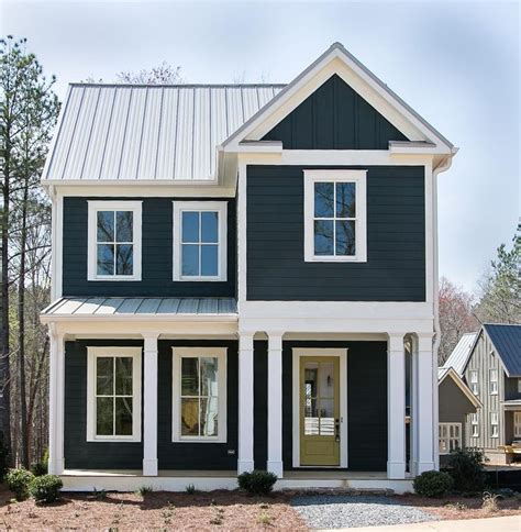 grey metal roof two story house|grey two story house exterior.